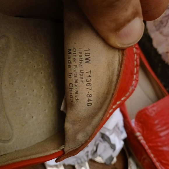 Trotters Leather Orange loafer shoes New!,Size 10W, 🥿Vintage Gift.🎁 💝 - Picture 6 of 16